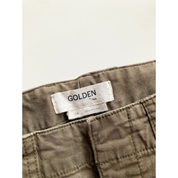 Aritzia GOLDEN by TNA Heroic Fatigue Green Cotton Twill Utility Pants, Size 6 - Picture 10 of 12